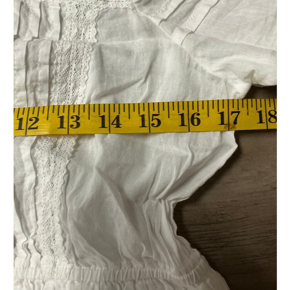 Sundance Cotton Tiered Dress in White Size Petite M - Picture 4 of 5